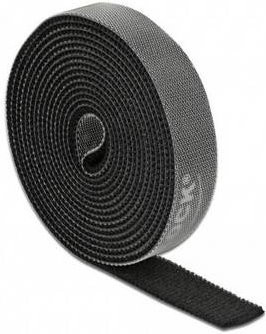 Delock 18383 Klettband Schwarz Länge: 2 m, Breite: 1,5 cm - Bild 1