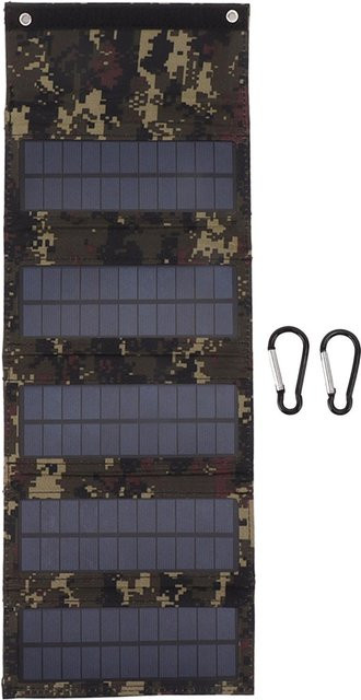 Aneng Tragbares 50W Solar Panel aus monokristallinem Silizium, faltbares Solarpanel für Outdoor in Grau - Bild 1