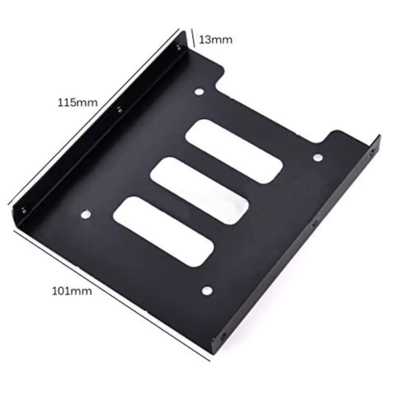OULLX Metallmontageadapter für 2,5 Zoll SSD auf 3,5 Zoll HDD in Schwarz - Bild 4