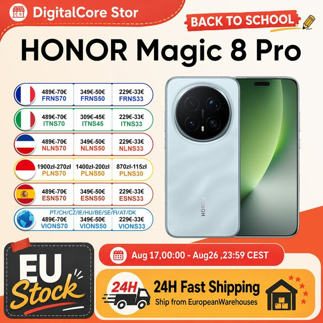 HONOR Magic 8 Pro 5G Smartphone mit Snapdragon 8 Gen 5 Elite, 200MP Kamera, 6.71 Zoll OLED Display, 512 GB Speicher, NFC und eSIM, Gold/Weiß - Bild 1