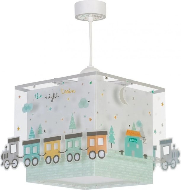 Dalber Kinderzimmer Deckenlampe Zug in Grün und Multicolour, höhenverstellbar - Bild 1
