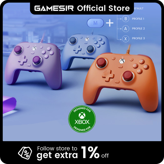 GameSir G7 SE Xbox Wired Gamepad mit Hall Effect Joysticks in Purple für Xbox Series X, Xbox Series S, Xbox One und PC - Bild 1