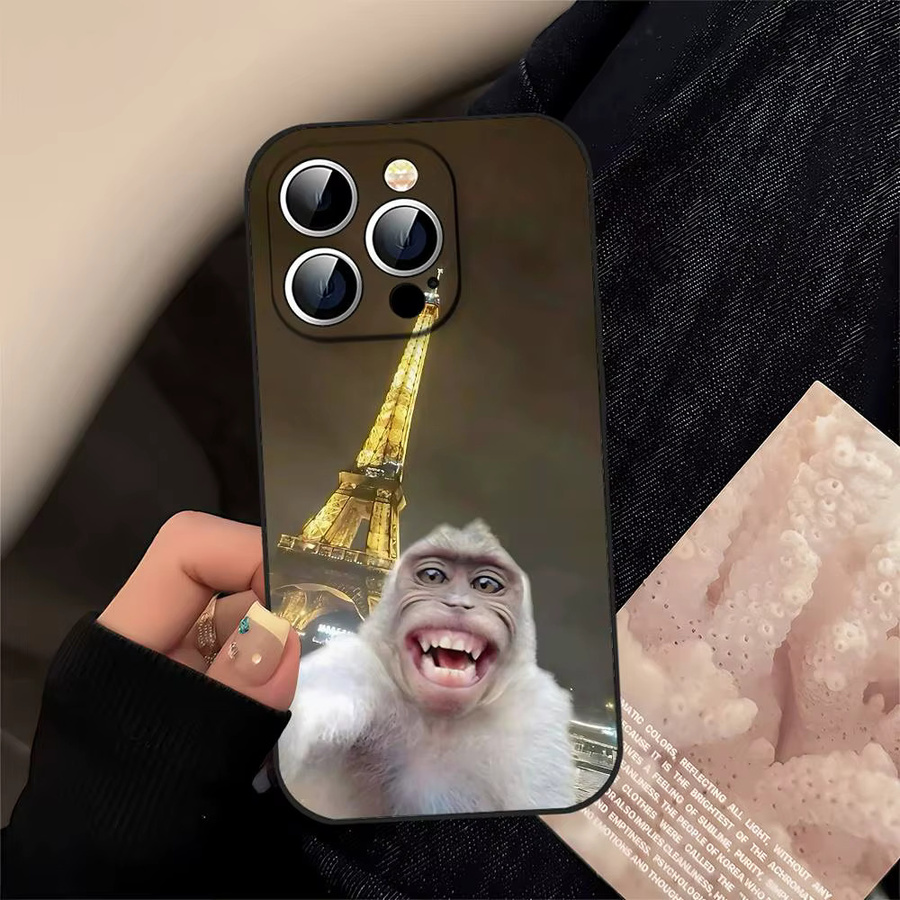 Lustige Affen-Handyhülle für Apple iPhone 11 bis 17 Pro Max Plus, weiche TPU-Hülle, multicolour - Bild 4