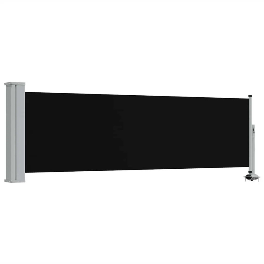 vidaXL Ausziehbare Seitenmarkise aus Polyester und Stahl, Schwarz, B/H: 300 x 80 cm - Bild 2