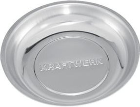 Kraftwerk Magnetteller aus rostfreiem Edelstahl in Silber, Durchmesser: 15 cm, Höhe: 4 cm, Tiefe: 4 cm - Bild 1