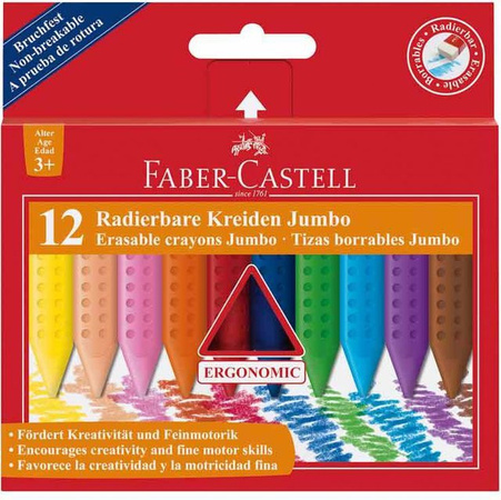 Faber Castell Grip radierbare Kreide Jumbo Mehrfarbig
