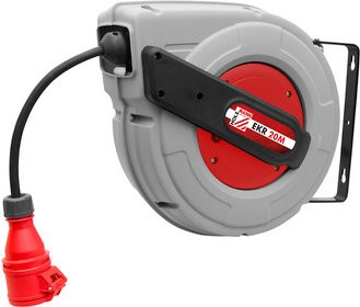 Holzmann Elektrokabel-Aufroller grau mit 21 m Kabellänge H07RN-F5G1.5 - Bild 1