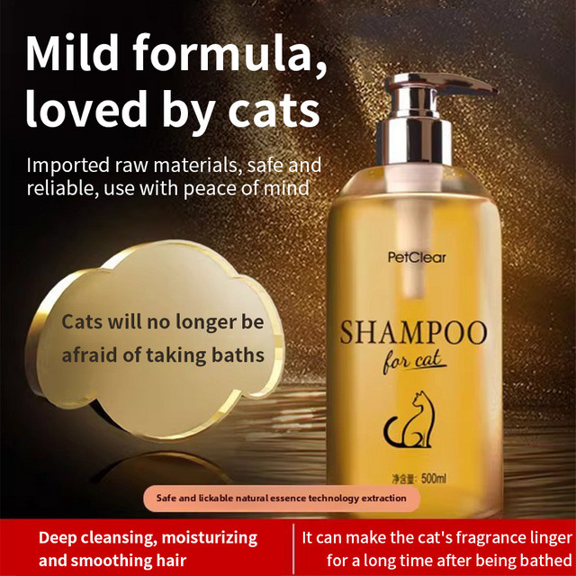 PetClear Cat Shampoo, 500 ml, Katzenspezifische Reinigungspflege - Bild 1