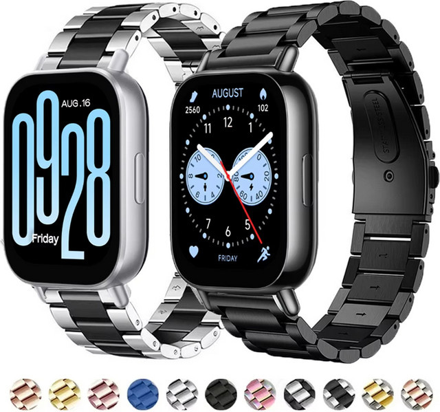 Xiaomi Uhrenarmband Edelstahl, Silber, Unisex, Redmi Watch 5 Active Lite, Redmi Watch 5 Lite - Bild 1