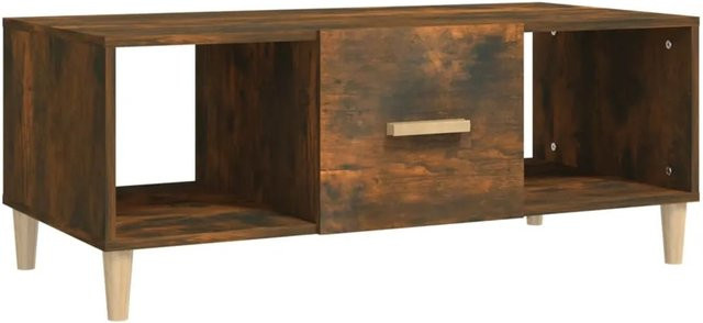 vidaXL Couchtisch aus Holzwerkstoff in Räuchereiche, modern und rechteckig, B/T/H: 102 x 50 x 40 cm - Bild 1