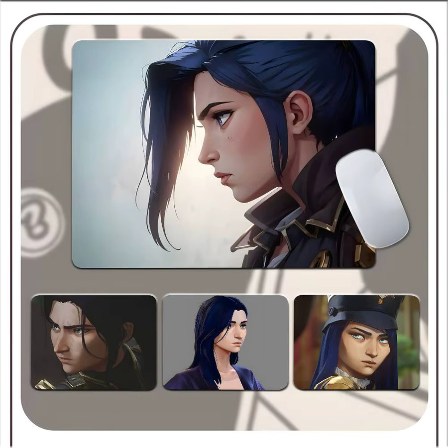 Moetch Anime Mousepad Caitlyn Kiramman Mehrfarbig Rutschfestes Deskpad für Tastatur und Laptop - Bild 3