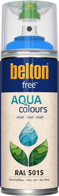 Belton Free AQUAcolours Buntlack RAL 5015 Himmelblau matt, wasserbasiert, 400 ml - Bild 1
