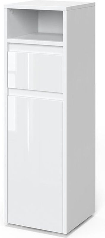 Vicco Midischrank Majest Badschrank Badezimmermöbel Weiß Hochglanz B: 30 cm, H: 96 cm - Bild 2