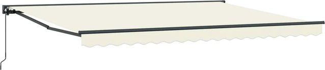 vidaXL Manuell Einziehbare Markise mit Kurbel in Creme, B: 4 m, T: 3,5 m - Bild 1