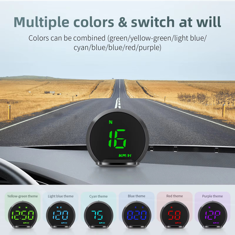 MAIMEIMI Universelles Head-up-Display G13 mit GPS, digitaler Tachometer und Müdigkeitsalarm für alle Autos - Bild 2