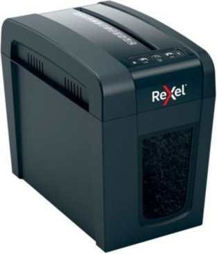Rexel Secure X6-SL Slimline Whisper-Shred Aktenvernichter P4 in Schwarz mit Partikelschnitt 4 x 40 mm, 10 l Fassungsvermögen und 6 Blatt Schnittleistung - Bild 1
