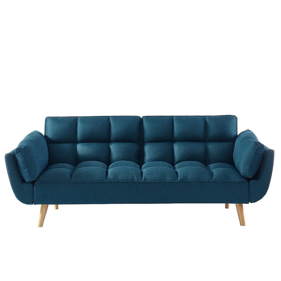 Vente-unique Schlafsofa Loeline in Blau mit Stoffbezug und Armlehnen, Breite: 215 cm - Bild 2