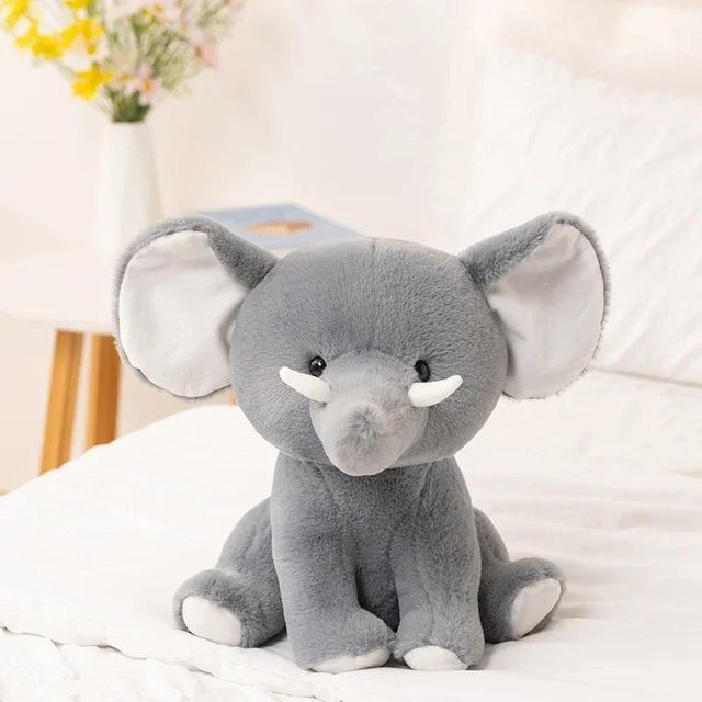 Yiran Health & Beauty Elefant Plüschtier, 35cm, ab 1 Jahr, Grau - Bild 1