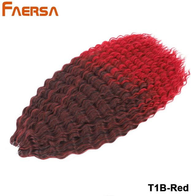 Faersa Hair Ariel Curl Haar Wasser Welle Twist, 22 Inch, Black Ombre Blonde - Bild 1