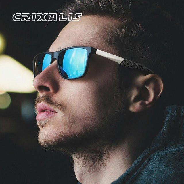 CRIXALIS Sonnenbrille, Vollrand, Square, Schwarz, Unisex, polarisiert - Bild 1