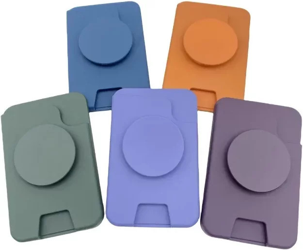 Magnetische Kartenhalterung mit ausziehbarem Ständer und Grip Tok für MagSafe Wallets, kompatibel mit iPhone und Samsung, MagSafe Pocket Socket Fingerring - Bild 1