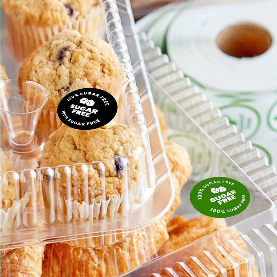 500 Stück Food Tips Aufkleber für Backen und Lebensmittel, 1 Rolle, Durchmesser: 2,5 cm - Bild 4