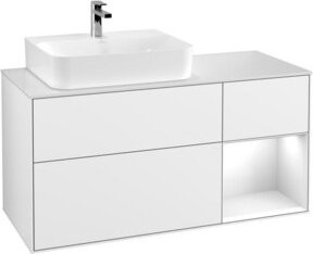 V&B Waschtischunterschrank Finion in Weiß lackiert, Breite: 120 cm, Tiefe: 50,1 cm, Höhe: 50,1 cm - Bild 1