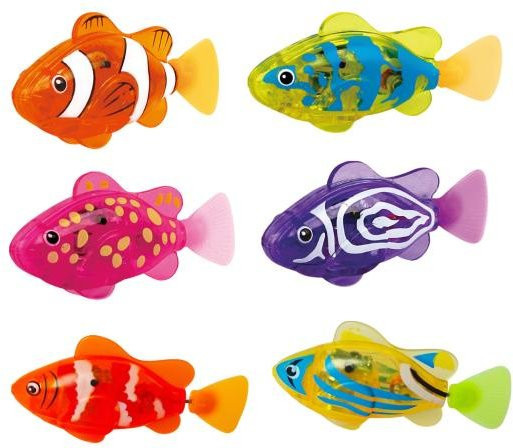 HonorBond Wasseraktiviertes Elektronisches Fischspielzeug mit LED-Licht 6-teiliges Set - Bild 1