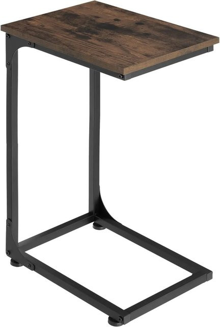tectake Beistelltisch Erie im Industrial Style aus Holz und Stahl, Farbe Dunkelbraun, B/T/H: 40 x 30 x 63 cm - Bild 2