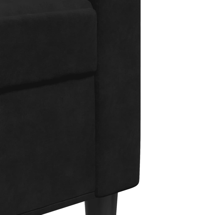 vidaXL 2-Sitzer-Sofa in Schwarz mit Samtbezug und Metallrahmen, Breite: 120 cm - Bild 5