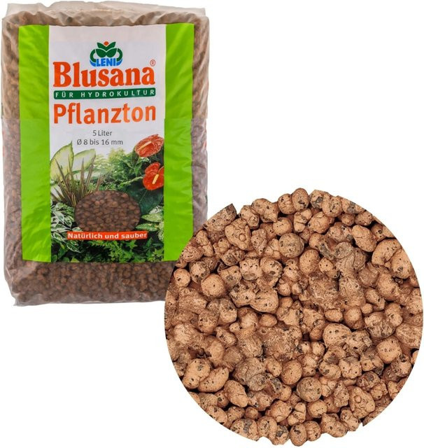 Blusana Blähton Pflanzsubstrat in grober Körnung 8-16 mm, 7 kg - Bild 1