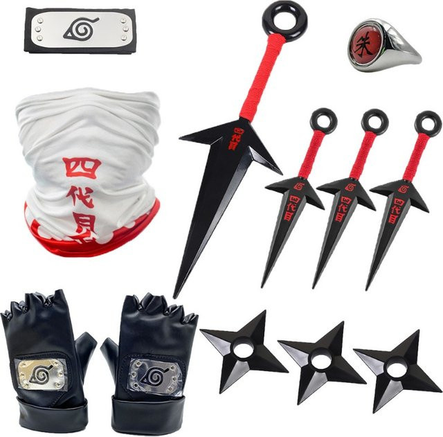 Naruto Ninja-Tasche Kunai Stirnband Handschuhe Cosplay Accessoires Set - Bild 1