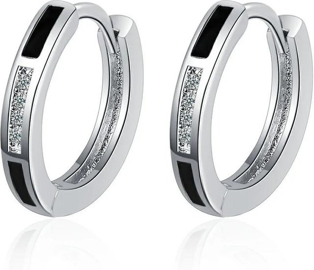 Lucky Star Jewelry Creolen, 925 Silber, Zirkonia, Damen - Bild 1