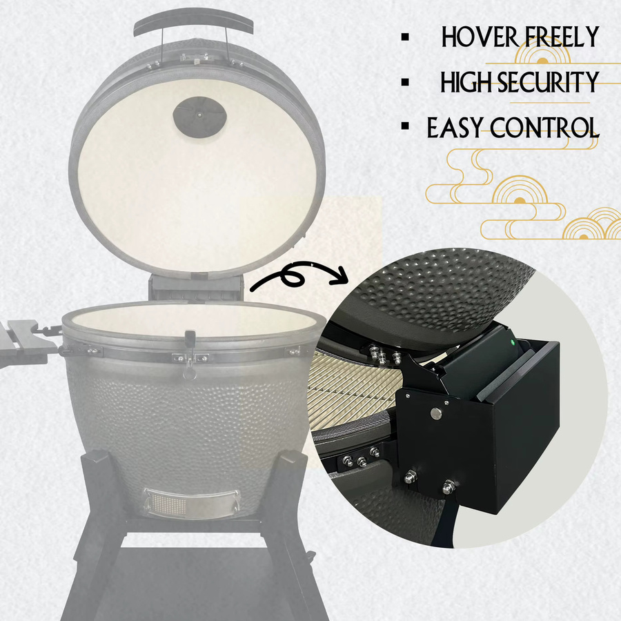 AUPLEX XXL Kamado Joe Keramik-Grill in Blau mit Edelstahl-Details, B/T/H: 143,8 x 130,6 cm - Bild 5
