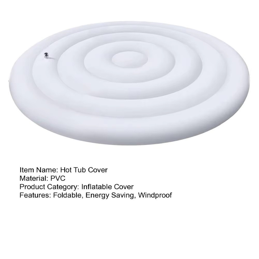 Energiesparende aufblasbare Whirlpool-Abdeckung für runde Outdoor-Spas, Thermo-Abdeckung mit Durchmesser: 145 cm - Bild 3