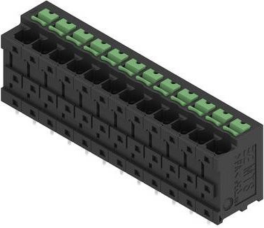 Weidmüller Leiterplattenklemme 4mm² Polzahl 12 Schwarz 8 Stück Tube - Bild 1