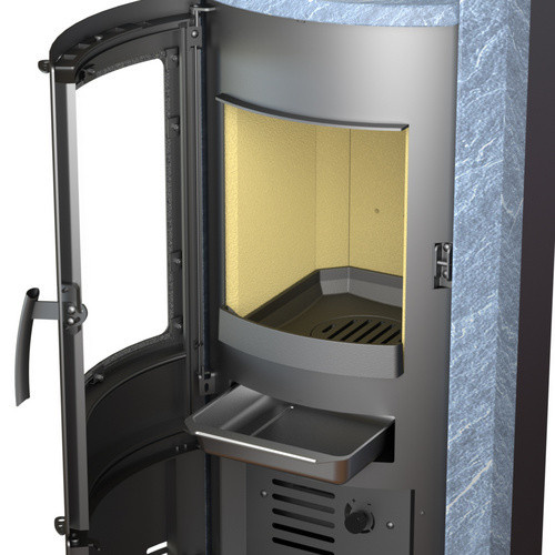 THERMIA Kaminofen Dortmund in Grau aus Naturstein mit 7 kW Leistung, B/T/H: 118,2 x 55,0 x 49,2 cm - Bild 3