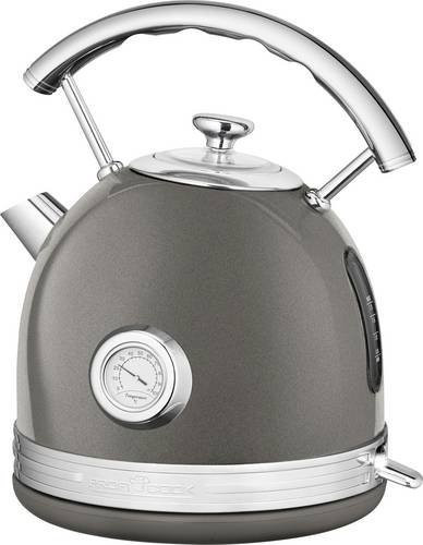 Proficook Wasserkocher PC-WKS 1192 aus Edelstahl in Anthrazit und Silber mit 1,7 l Fassungsvermögen, Kalkfilter und Abschaltautomatik - Bild 1