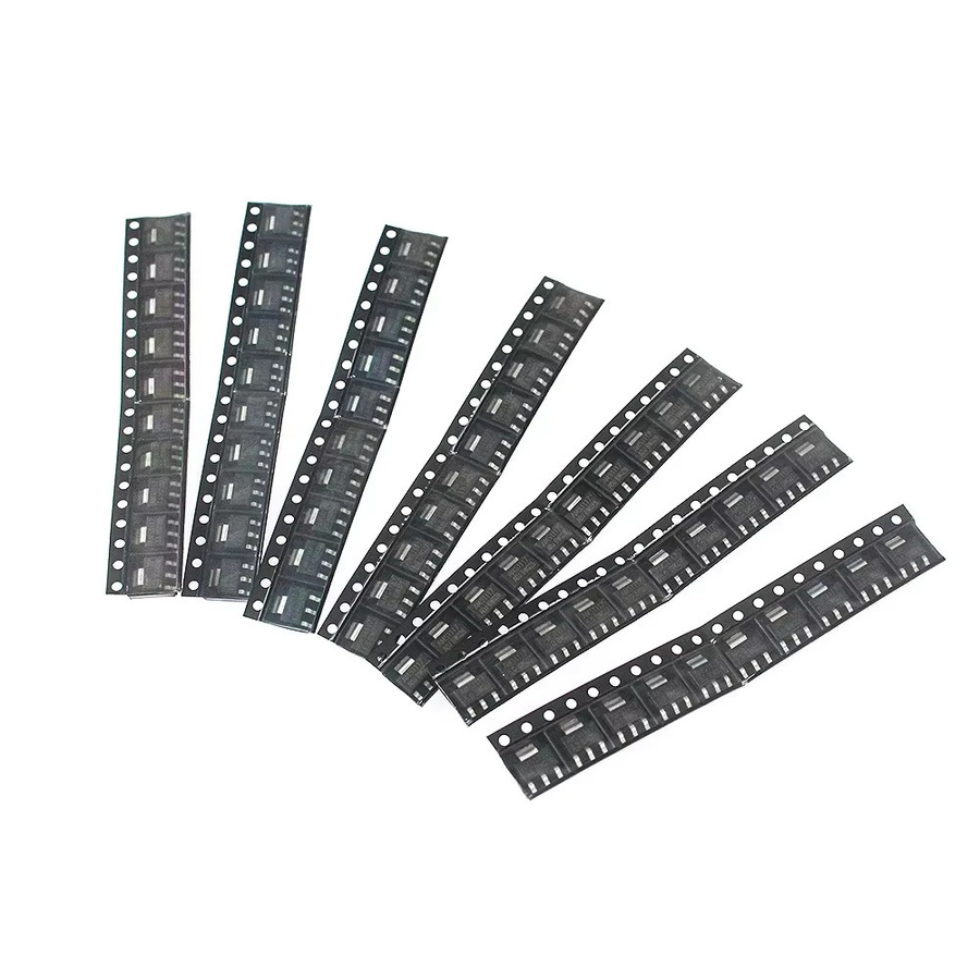 AMS1117 Spannungsregler IC Set, Step-Down-Chip in Schwarz, verschiedene Ausgangsspannungen 1,2V bis 5,0V sowie ADJ, SOT-223 Gehäuse - Bild 2