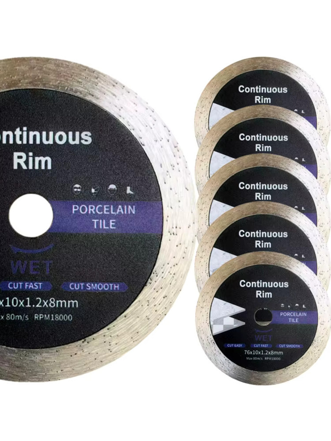 RSMXYO Mini-Fliesenschneider 76 mm mit kontinuierlichem Zahn für Keramik, Marmor und Fliesen, 3 Zoll Sägeblatt - Bild 7