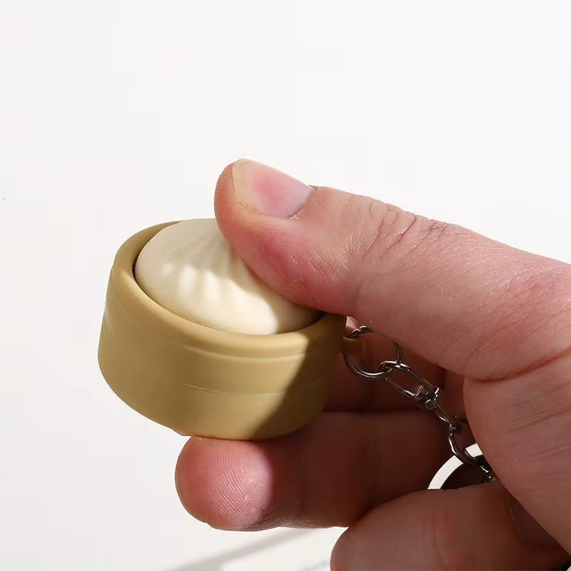 SHINEHENG Mini-Brötchen-Stressabbau-Fidget-Spinner, Brötchen-Clicker-Schlüsselanhänger - Bild 3