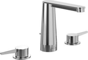 Villeroy & Boch Dreiloch-Waschtischarmatur Conum mit Zugstangen-Ablaufgarnitur in Chrom - Bild 1