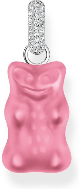 Thomas Sabo Anhänger 925 Silber, Goldbär, Pink, Zirkonia, Damen - Bild 1