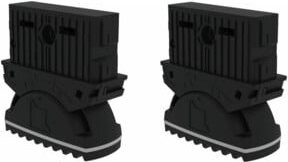 MUNK Günzburger Steigtechnik nivello Innenschuh aus Kunststoff, Schwarz, 2 Stück, B/T: 73 x 25 mm - Bild 1