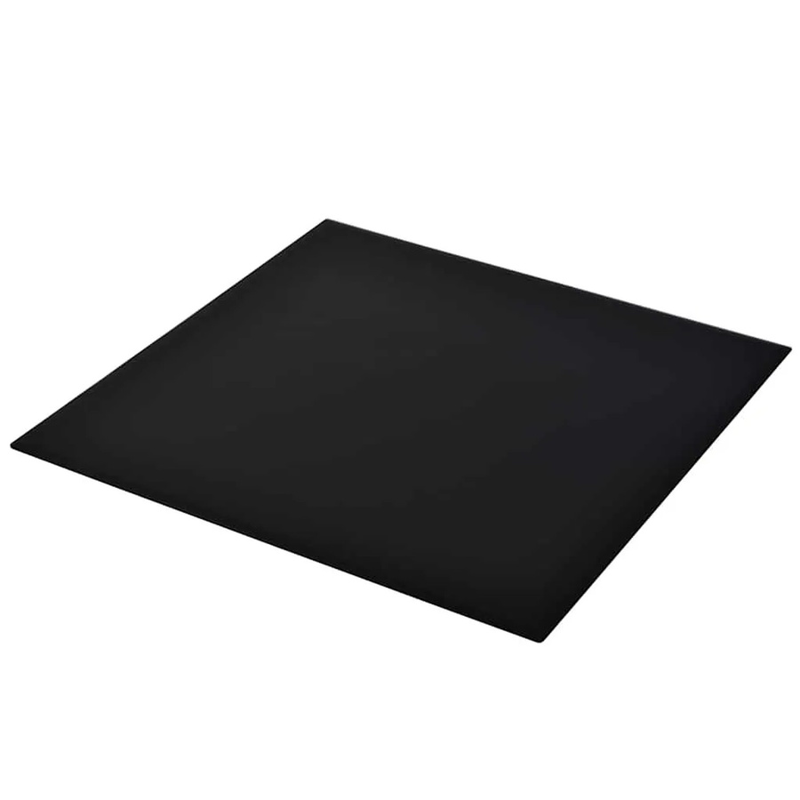 vidaXL Tischplatte aus gehärtetem Glas in Schwarz, quadratisch, B/T: 70 x 70 cm - Bild 2