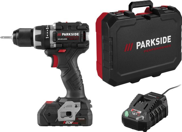PARKSIDE PERFORMANCE Akku-Bohrschrauber PABSP 20 Li C4, 20 V, Schwarz, inklusive Akku und Ladegerät - Bild 1