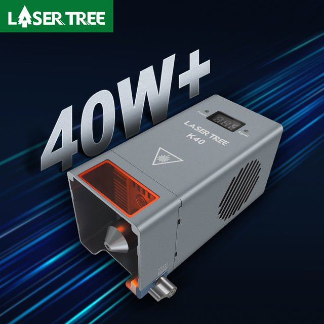LASER TREE 40 W Lasermodul mit Air Assist, 8 Dioden, 450 nm TTL Blaulicht-Laserkopf für Lasergravierer und Schneidwerkzeuge - Bild 1