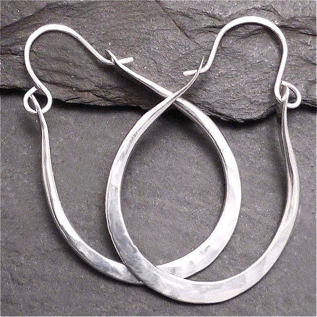 YoYo Creolen, Silber, Vintage, Damen - Bild 1