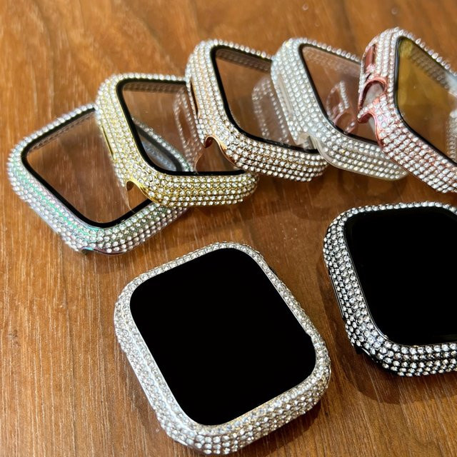 BUSKOZ Schutzhülle für Apple Watch, Glas, Silikon, Kristall, blue, Unisex - Bild 1