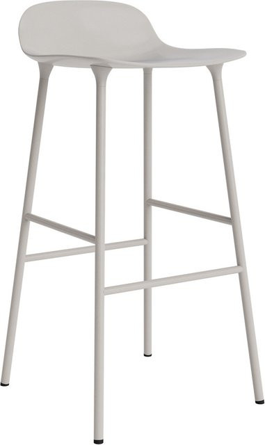Normann Copenhagen Form Barstuhl mit Metallgestell in Weiß im skandinavischen Design - Bild 1